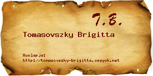 Tomasovszky Brigitta névjegykártya