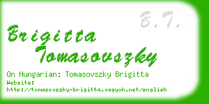 brigitta tomasovszky business card